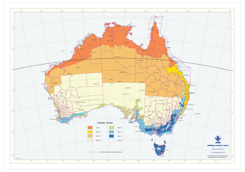 Map of SWA Climate Zones